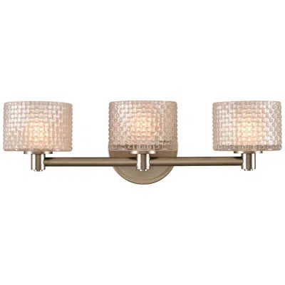 Kalco Willow 19" Wide Satin Nickel 3-led Bath Light