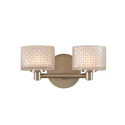 Kalco Willow 2 Lt Satin Nickel Bath Wall Sconce