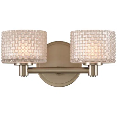 Kalco Willow 6" High Satin Nickel 2-led Wall Sconce
