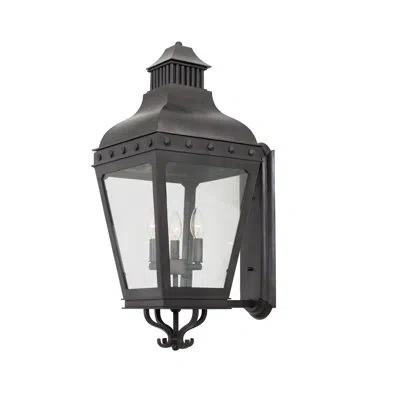Kalco Winchester Outdoor 3 Lt Aged Iron Wall Sconce