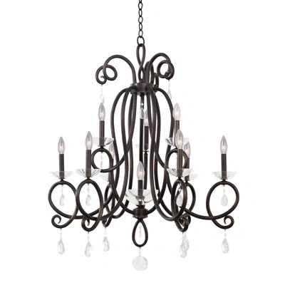 Kalco Winona 10 - Light Candle Style Classic Chandelier