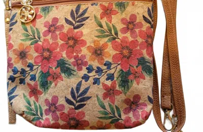Kaleidoscope Accessories Women's Print Vertical Cork Crossbody Bag In Floral In Multi