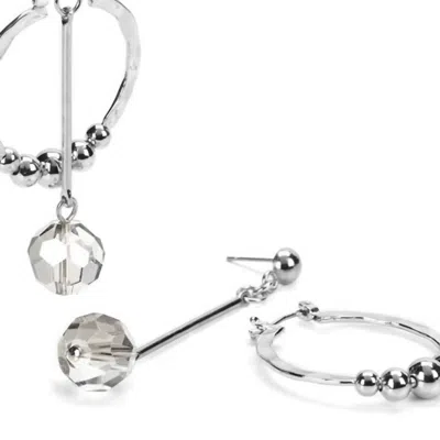 Kaleidoscope Accessories Women's Sundry Tear Drop Earrings In Silver In Metallic