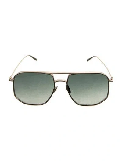 Pre-owned Kaleos Aviator Gradient Sunglasses In Gold