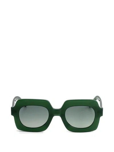 Kaleos Beaumier Oversized Sunglasses In Green
