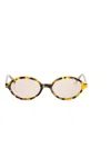 Kaleos Bless Oval-frame Tortoiseshell Sunglasses