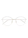 Kaleos Brady Geometric-frame Glasses In Gold