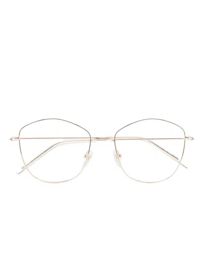 Kaleos Brady Geometric-frame Glasses In Gold