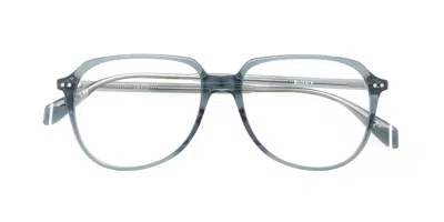 Kaleos Bulsara C4 Men's Glasses Clear Size 56 - Free Lenses - Blue Light Block Available In Transparent Light Grey