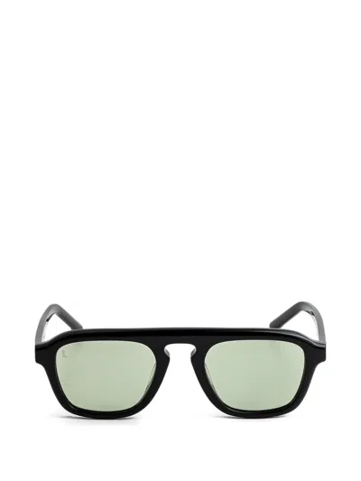 Kaleos Crowne Square-frame Sunglasses In Black