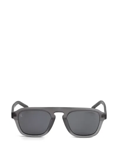 Kaleos Crowne Square-frame Sunglasses In Gray