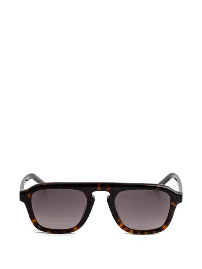 Kaleos Crowne Tortoiseshel-effect Squared Sunglasses In Brown