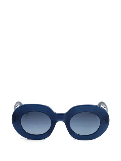 Kaleos Darling Oval-frame Sunglasses In Blue