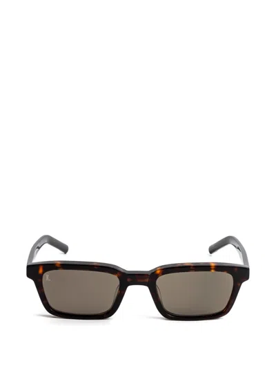 Kaleos Delgado Rectangle-frame Sunglasses In Brown