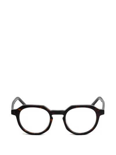 Kaleos Geometric-frame Glasses In Brown