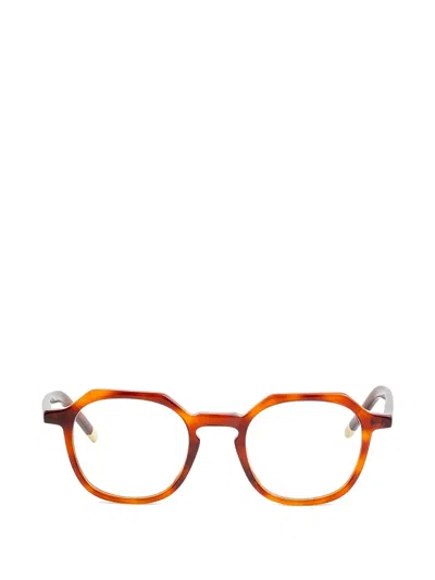 Kaleos Kids' Geometric-frame Glasses In Brown