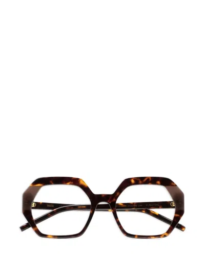 Kaleos Gladstone Geometric-frame Glasses In Brown