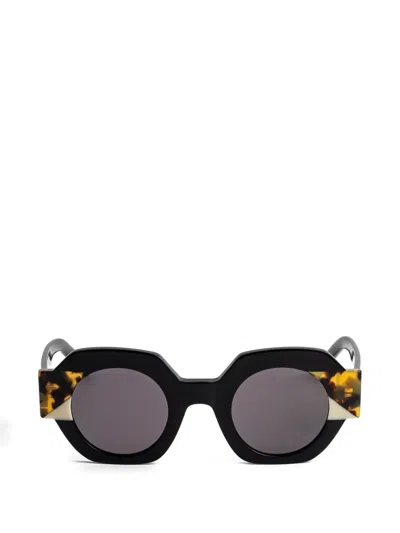 Kaleos Gun Geometric Sunglasses In Black