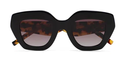 Kaleos Halsey C1 Occhiali Da Sole Neri Per Donna In Gold