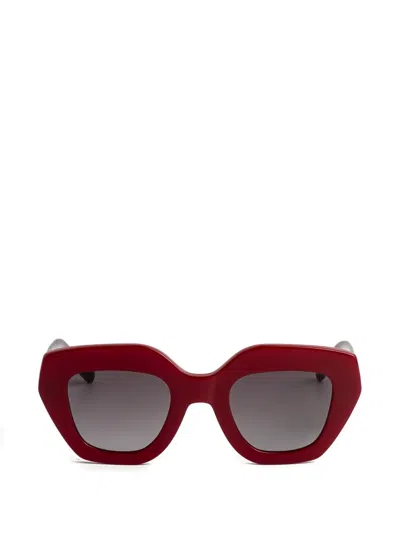Kaleos Halsey Geometric Sunglasses In Red