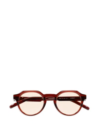 Kaleos Janney Geometric-frame Sunglasses In Brown