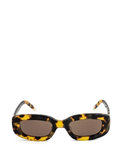 Kaleos Kiriko Rectangle-frame Sunglasses In Brown
