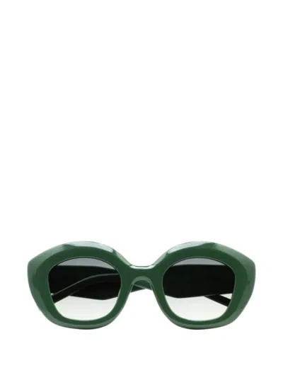 Kaleos Kuttner Geometric-frame Sunglasses In Green