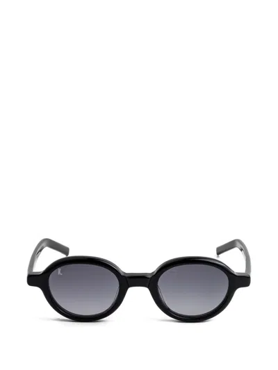 Kaleos Lemons Round-frame Sunglasses In Black