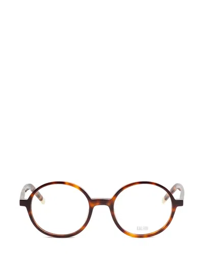 Kaleos Kids' Loto Round-frame Glasses In Brown