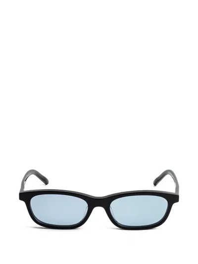 Kaleos Monte Rectangle-frame Sunglasses In Black