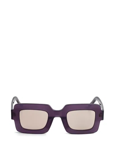Kaleos Nelson Rectangle-frame Sunglasses In Purple