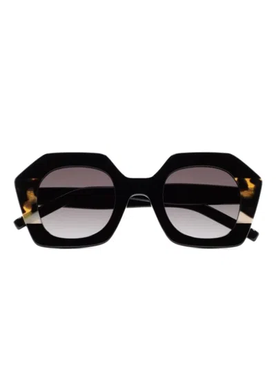 Kaleos Pavicic Geometric Sunglasses In Black