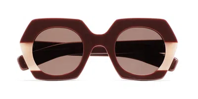 Kaleos Piaf C10 Occhiali Da Sole Marroni Per Donna In Green