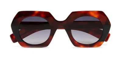 Kaleos Piaf C2 Occhiali Da Sole Tartarugatishell Per Donna In Burgundy