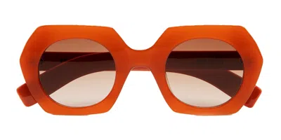 Kaleos Piaf C4 Women's Sunglasses Orange Size 48