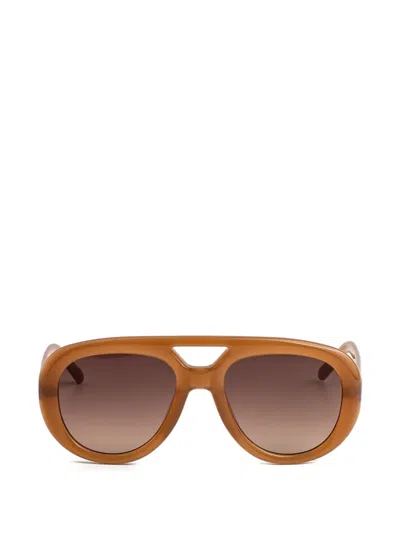 Kaleos Porter Pilot-frame Sunglasses In Brown