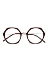 Kaleos Rambeau Geometric-frame Glasses In Brown