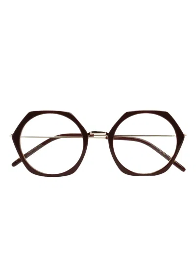 Kaleos Rambeau Geometric-frame Glasses In Brown