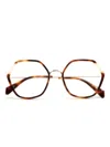 Kaleos Rawlings Geometric-frame Glasses In Brown