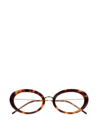 Kaleos Round-frame Glasses In Brown