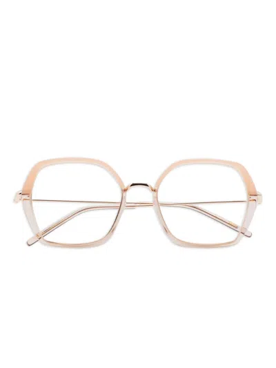 Kaleos Shetty Square-frame Clear-lens Glasses In Pink