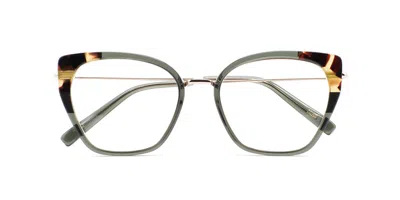 Kaleos Steele C14 Occhiali Da Vista Verdi Per Donna (solo Montatura) In Brown