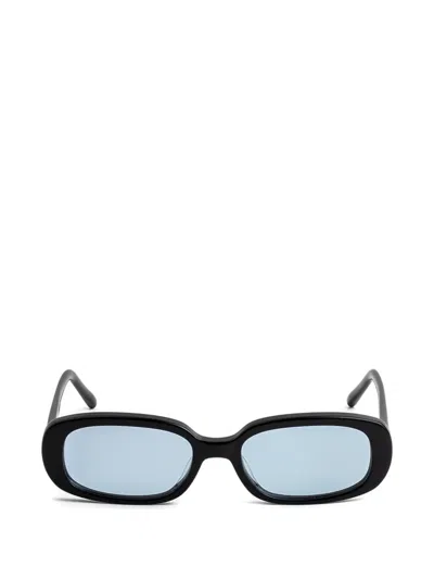 Kaleos Stirling Rectangle-frame Sunglasses In Black