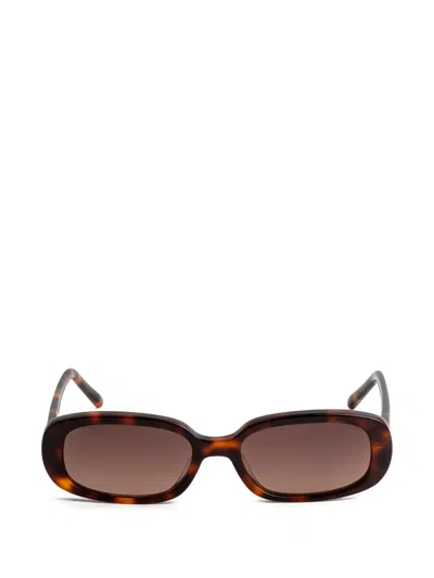 Kaleos Stirling Rectangle-frame Sunglasses In Brown