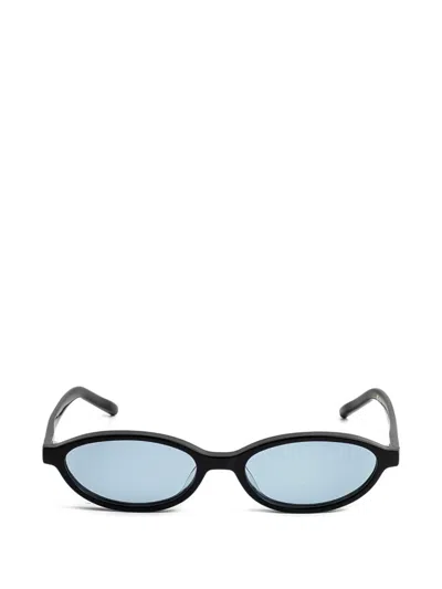 Kaleos Summerspring Oval-frame Sunglasses In Black