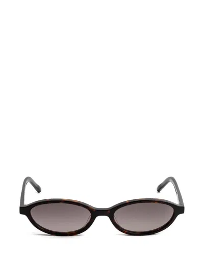 Kaleos Summerspring Oval-frame Sunglasses In Brown