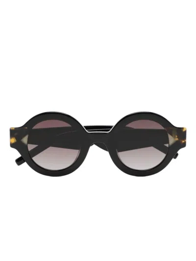 Kaleos Swiney Round-frame Sunglasses In Black
