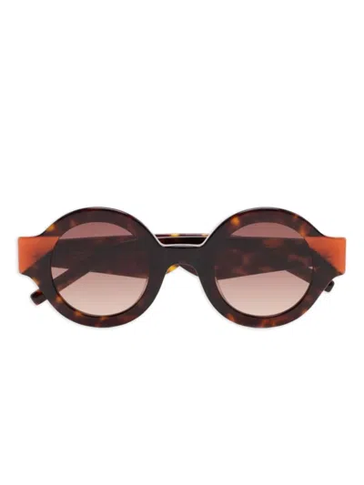 Kaleos Swiney Round-frame Sunglasses In Brown
