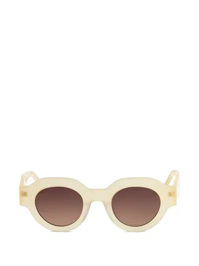 Kaleos Travers Round-frame Sunglasses In Neutral
