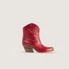 Kali Shoes Women's Texan Ankle Boots In Red In Red